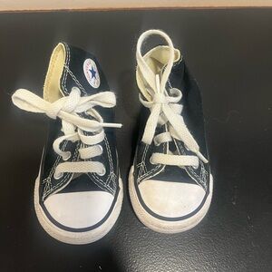 Kids Black High-Top Converse Size 6